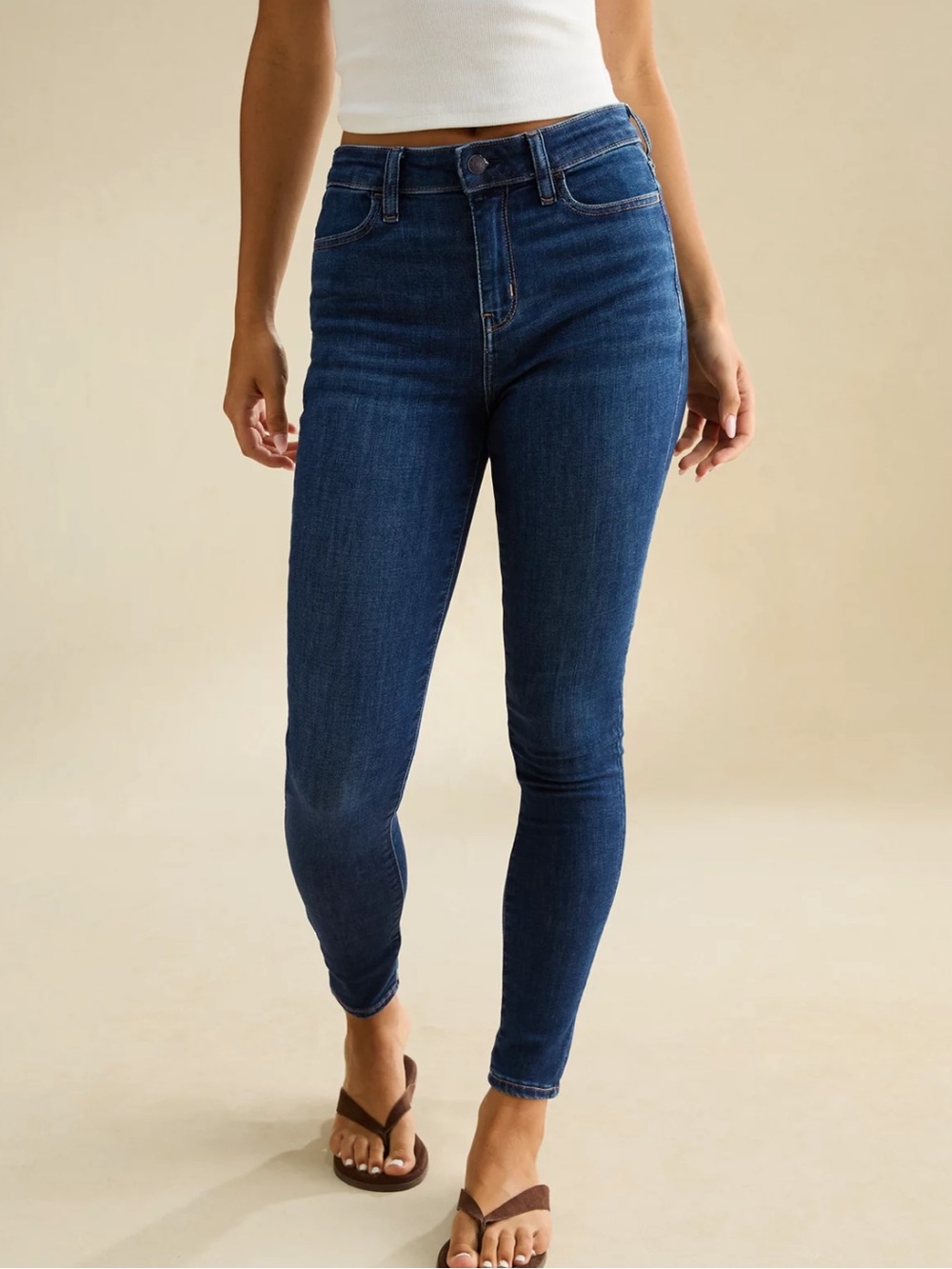 American Eagle Outfitters Dark Wash High-Rise Skinny Jeans